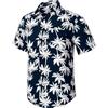 Enlision Camicia Hawaiana Uomo Manica Corta Estiva Blu Navy Floreale Casual Camicie Stampa Hawaiane Spiaggia Vacanza con Tasca XL