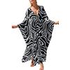 L-Peach Maxi Abito da Spiaggia da Donna Copricostume da Bagno Kaftano Lungo Vestito Kimono Mare Spiaggia