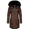 Navahoo Parka invernale da donna caldo con cappuccio rimovibile e borsa per la spesa extra Tiniis, XS-XXL, Dark Choco, XS