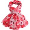 GFM® Sciarpa da donna morbida e leggera con stampa di papaveri, scialle o pashmina stile scialle avvolgente - Giorno della memoria, L
