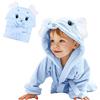 WYTbaby Accappatoio per Bambini e Neonati, Flanella Morbida e Super Assorbente con Cappuccio, Vestaglia Bimbo con Elementi Animalier