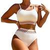 KBRPEY Costume da Bagno Donna Un Pezzo Bikini A Vita Alta Bottom Imbottito Reggiseno Bikini Sexy Spiaggia Beachwear Swimwear Bandeau Bikini