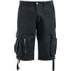 Black Premium by EMP Uomo Pantaloncini Neri con Grandi Tasche