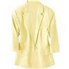 IQYU Blazer, giacca corta da donna, in lino, con maniche a 3/4, leggera, estiva, da lavoro, elegante primavera, per le mezze stagioni, blazer open front, blazer, giallo., s
