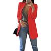 OMZIN Giacca da Donna da Donna Giacca Risvolto Abito Abito da Ufficio Manica Lunga Blazer Giacca da Lavoro da Lavoro d'Ufficio Frontale Aperto XS-4XL