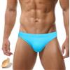 AIEOE Costume da Bagno Uomo a Vita Bassa con Imbottitura Rimovibile per Spiaggia e Piscina Slip Parigamba Azzurro Tag Taglia M/EU Taglia S