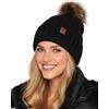 Baesics Berretto invernale da uomo e da donna, in pelliccia sintetica | Con morbido pompon e morbida fodera in pile. Dimensioni: circa 54-58 cm, maglia dall'UE. Caldo per autunno, inverno e come