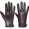 Harssidanzar Guanti da uomo in pelle foderati in cashmere caldi e touchscreen SM052EU,Marrone,Taglia XXL