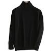 Wenwenma Maglione di Cachemire da Donna - Maglione di Moda - Maglione a Collo Alto (Nero, Large)