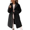 Generico Cappotto Peluche Donna Invernale con Bottoni Cardigan Tinta Unita Grande Taglia Parka Cappotti Pile Giacca Leggera Oversize Caldo Giacche Giubbotto Curvy Teddy Fleece Jackets Casual Outdoor Trekking