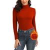 WOWENY Maglia Termica a Collo Alto da Donna Maglione in Pile, Maglia Intima A Maniche Lunghe Calda Morbida E Comoda Intimo da Sci Inverno Autunno