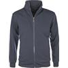Evoga Felpa Uomo con Zip Blu Nero Grigio Maglione Tuta Cardigan Senza Cappuccio