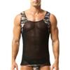 YUFEIDA Canottiera da uomo, classica, mimetica, trasparente, morbida, senza maniche, Muscle Fit, A#verde, M
