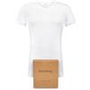 Herzberg Canottiera da uomo a costine sottili, scollo a V, confezione da 4, bianco, XXL