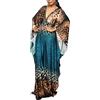 L-Peach Camicia da Notte Oversize da Donna Kaftan Bohemien Maxi Loungewear Abito da Spiaggia