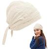 Mythrojan Cappellino Medievale in Lino e Cotone - Cappellino Coif e St Birgitta per Larp, Fiera Rinascimentale e Rievocazione, Naturale, L