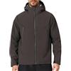 Generisch Giacca softshell da uomo impermeabile per le mezze stagioni, in pile caldo foderato, giacca funzionale leggera da trekking con colletto alto, giacca invernale a vento, marrone, XXL