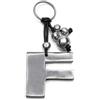 Vestopazzo portachiavi lettera.Nickel tested,lavorazione artigianale fatto a mano in alluminio 100% riciclato.Unisex (F)