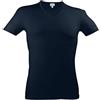JULIPET Iper t-Shirt Scollo a V Profondo Cotone Elasticizzato (5 XL IT52, Blu Notte)