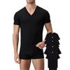 Intimo College 5/10 Maglietta Intima Uomo in Puro 100% Cotone Pettinato Made in Italy di qualità Traspiranti Scollo a v e Girocollo (IT, Testo, L, Regular, Regular, 10Pz Nero Scollo a V)