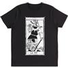 PRO' line Dshirt14 T-Shirt Uomo Tarot De Marseille Le Mat - Tarocchi Il Matto in Cotone Bio - Earthpositive & Vegan Approved - Handmade (Nero, S)