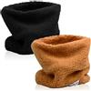 Risipu 2 pezzi invernali in pile per bambini, sciarpe rotonde per ragazzi e ragazze, scaldacollo antivento, maschera per il viso, Taglia unica
