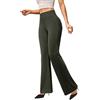 Friptspyg Pantaloni Donna Palazzo Vita Alta con Bottoni Elastici e Tasche per Yoga Lavoro e Tutti i Giorni Comodi Eleganti
