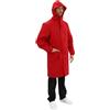 TARF LAVORA CON TE CAMICE CON CAPPUCCIO - Camice Macellaio - unisex - misto cotone - Protezione Collo con velcro (Rosso, 3XL)