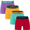 INNERSY Boxer da uomo in cotone con apertura, confezione da 4 pezzi