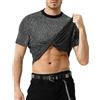 Casey Kevin Maglietta Paillettes Uomo Maglia Glitter Brillantini T-Shirt Camicia Paillette Danza Discoteca