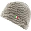Patriia Berretto in 100% Lana Merino con la Bandiera Italiana. Produzione Artigianale. Realizzato a Mano. Berretto Uomo. Berretto Donna. Berretto di Lana a Maglia.