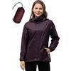 33,000ft Giacca impermeabile da donna, in softshell, traspirante, impermeabile, per le mezze stagioni, per la primavera, l'autunno, per le escursioni, il trekking, la bicicletta