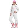 HEONSATI Tute Bambine E Ragazze Da Snowboard Tuta Neve Di Un Pezzo Bambini Completo Sci Apertura Con Cerniera Unisex Completo Da Neve Invernale Outdoor Salopette Da Sci Intera Con Cappuccio