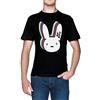 Capzy Bad Bunny Psychedelic Nero Uomo Maglietta Black Men's Tee