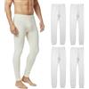 Leedya Calzamaglia Uomo in Caldo Cotone Lungo, Made in Italy - Set 2 o 4 Pantalone Intimo Termico Invernale Morbido e Traspirante - Comfort Naturale e Aderente - Nero o Bianco, da S a 3XL (4, Bianco, L)