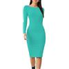 Prime fashions Abito estivo da donna, a maniche lunghe, stile moderno e multiuso, Turchese, Medium - Large