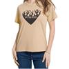 Pinko Up T-Shirt Maglietta, Donna, Cuore con Brillantini, Cotone Regular Fit