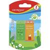 KEYROAD Gomma per cancellare - animali/gomma per matita e matite colorata/2 pezzi blister/mix di colori/ideale per scuola e ufficio