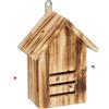 Relaxdays Casetta per Coccinelle, Hotel per Insetti, in Legno di Abete Non Trattato, da Appendere, 22x17x10 cm, Naturale