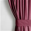 AmeliaHome Set di tende (altezza x larghezza x profondità): 270 x 140 cm, con fermatenda, 54 x 10 cm, effetto velluto, colore bordeaux, 1 pezzo