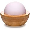 PAJOMA 44389 Diffusore di aromi Alzir, vetro e bambù, con cambio di colore a LED, altezza 13 cm