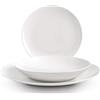 H&H Hollywood Servizio Tavola 18 Pezzi, Coupe, New Bone China, Bianco