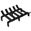Hi Flame HFG13 - Griglia per Legna da ardere, in Acciaio Massiccio, Resistente, con Supporto per Legna da ardere, 33 x 25 x 10 cm, Colore: Nero Opaco