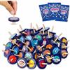 BONNYCO Trottola Bambini Legno Pack 40 Spazio. Trottole Gadget Compleanno Bambini, Mini Giochi Regalini Fine Festa Compleanno. Regalino Fine Festa Dopo Invitati, Pensierini Giochini Scuola Galassia