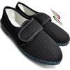 Benessere del tuo piede Benessere pantofole uomo estive fresche e leggere scarpe in tela a NIDO D'APE Pinarella SPRIT5 con strappo Made in Italy (nero, 42, Sistema Taglie Calzature EU, Adulto, Uomo, Numero, Media, 42)