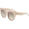 Le Specs. Le Specs AIR HEART - Occhiali da sole da donna CAT-EYE con montatura ad alta protezione UV, Khaki Grad/Oatmeal, Einheitsgröße