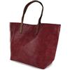 Emila Borsa rosso bordeaux grande da donna per lavoro ufficio capiente tipo shopping bag a spalla con borsello tracolla tre pezzi 3 shopper giornaliera tutti i giorni Bordeaux