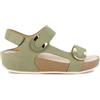 GRÜNLAND il benessere è naturale Grunland DIRA SA1996 Beige Sandali Confort per Donna in Ecopelle Beige Tripla Chiusura a Strappo