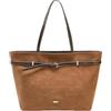David Jones - Borsa a mano Shopping da donna in pelle scamosciata di grandi dimensioni - Borsa a spalla lezione liceo lavoro - Borsa tote morbida pelle scamosciata - Shopper grande capacità A4 manici