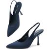 DREAM PAIRS Scarpe décolleté da Donna con Punta Chiusa,Size 37,Blu Marino-Scamosciato,DWUMPU2510